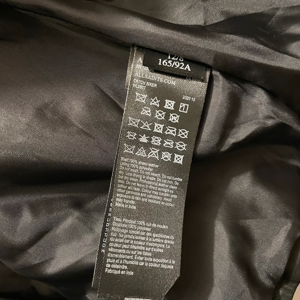 ALLSAINTS CATCH LEATHER BIKER JACKET - Picture 5 of 11